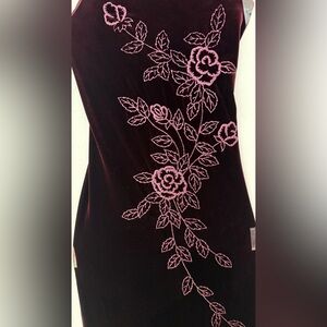 Elegant Floral Embroidered Maxi Dress